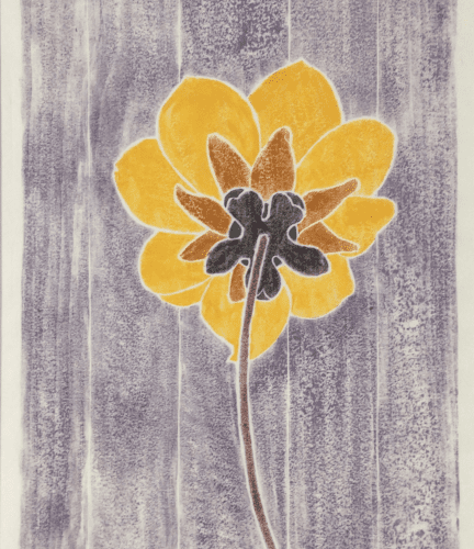 Alternative view of Framed "Oh Dahlia" Woodcut Print