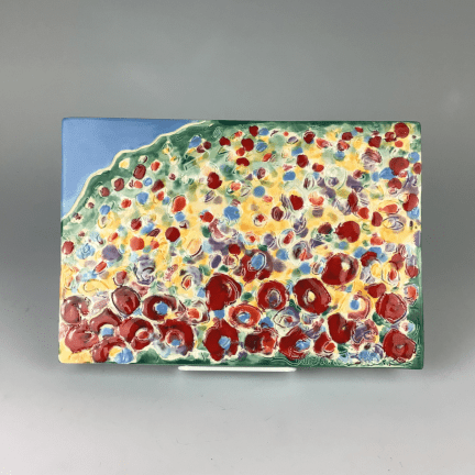 "Wildflowers on a Hill" Wall Hanging Tile
