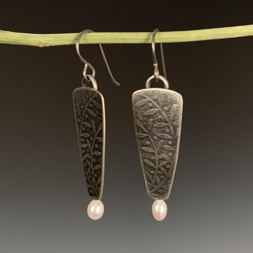 Alternative view of Botanical Textured Earrings
