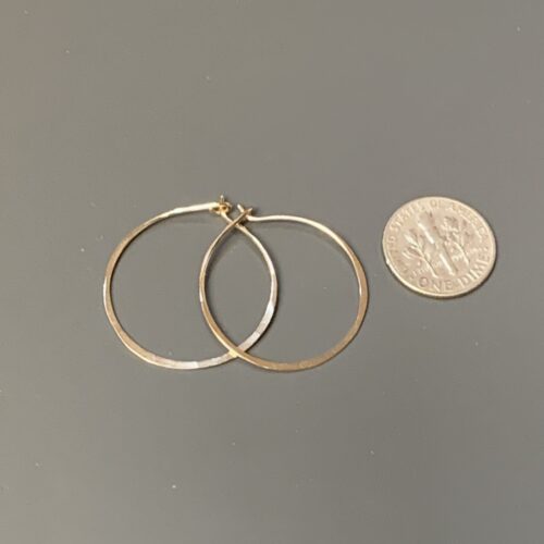 Alternative view of Thin Gold Hoops