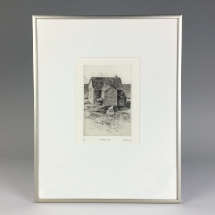 "White Dog" Framed Print