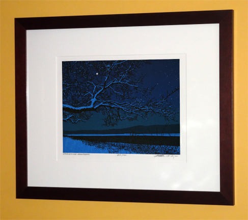 Alternative view of "Lapis Moon" Serigraph Print