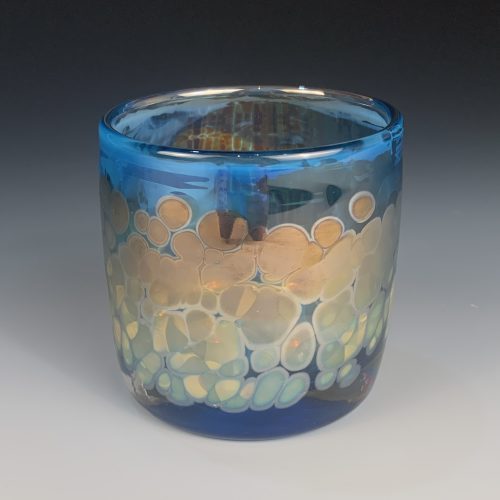 Alternative view of Pair of Silver-Blue Whiskey Glasses