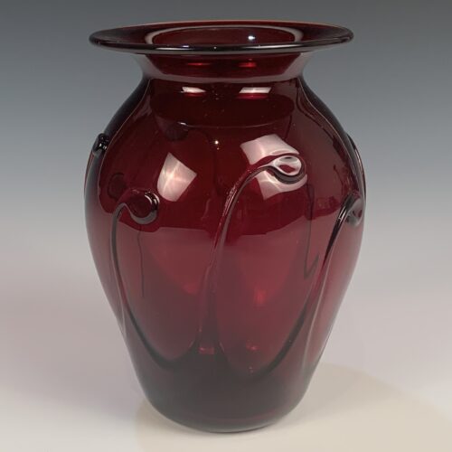 Alternative view of Ruby Red Hand Blown Glass Vase