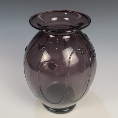 Alternative view of Large Plum Blown Glass Vase