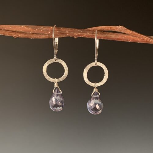 Silver Earrings with Mystic Quartz