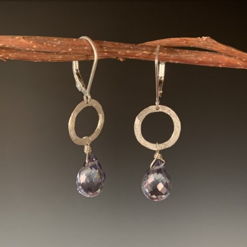 Silver Earrings with Mystic Quartz - Image 3