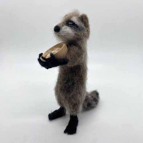 Felted Raccoon