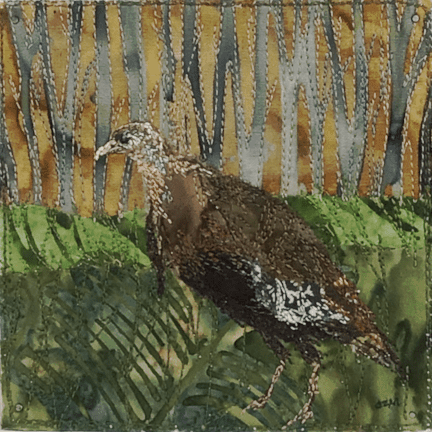 Fabric Collage - "Young Turkey"