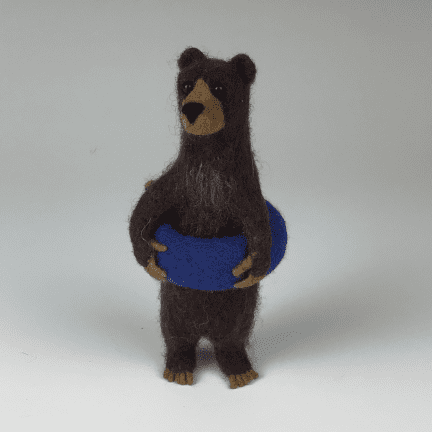 Alternative view of Wool Felted Swim-Ready Bear