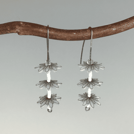 Tiered Snowflake Earrings