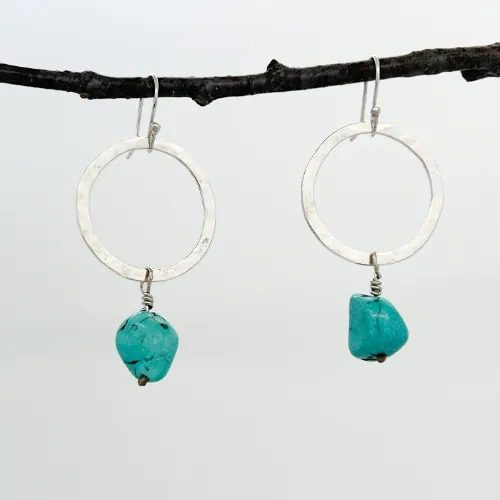 Alternative view of Sterling Silver and Turquoise Earrings