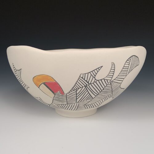 Medium Bowl with Abstract Design