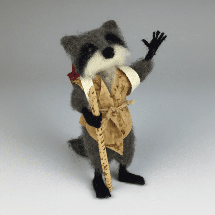 Felted Adventure Raccoon