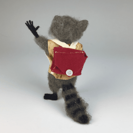 Alternative view of Felted Adventure Raccoon