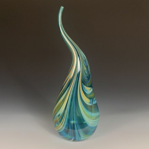 Alternative view of Turquoise Sculpted Vase