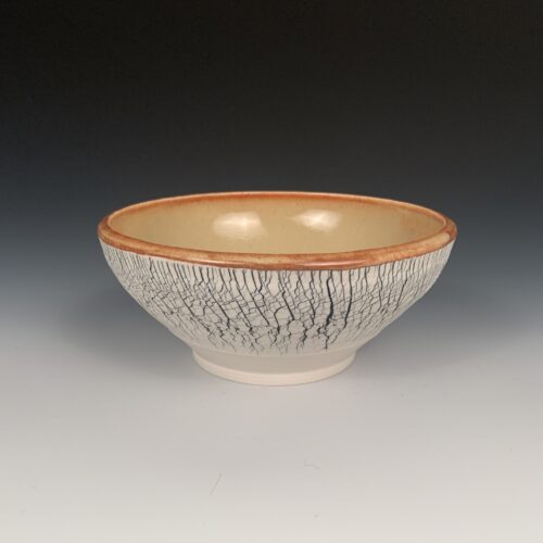 Crack-Textured Shino Bowl