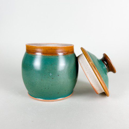 Alternative view of Lidded Stoneware Canister