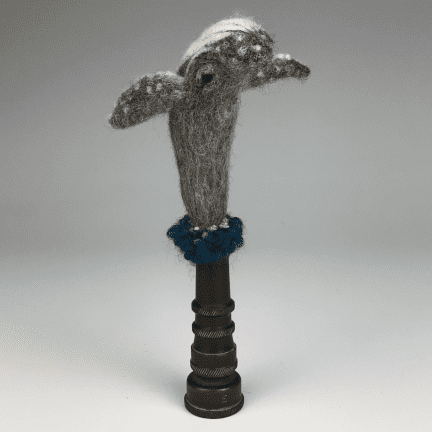 Felted Humpback Whale on Nozzle