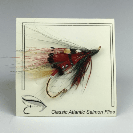 Atlantic Salmon Fly Pin: "Santa's Little Helper"
