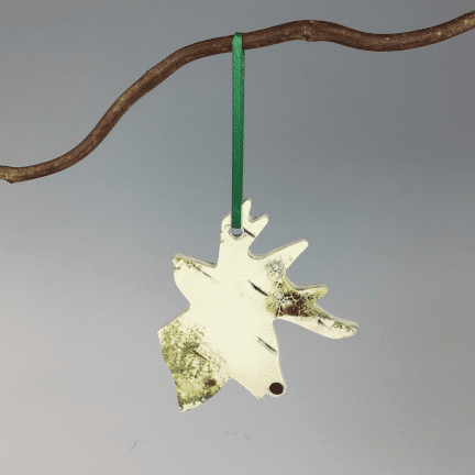 Birch Reindeer Ornament