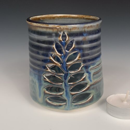 Alternative view of "Tweed" Glazed Votive