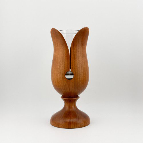 Alternative view of Cherry Wood Tulip Vases