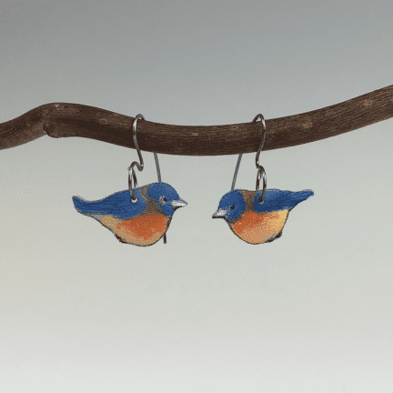 Blue Bird Earrings