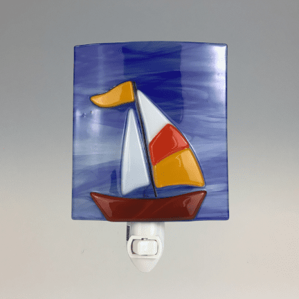 Glass Sailboat Night Light