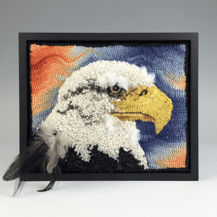 Framed "Eagle's Spirit" Hooking