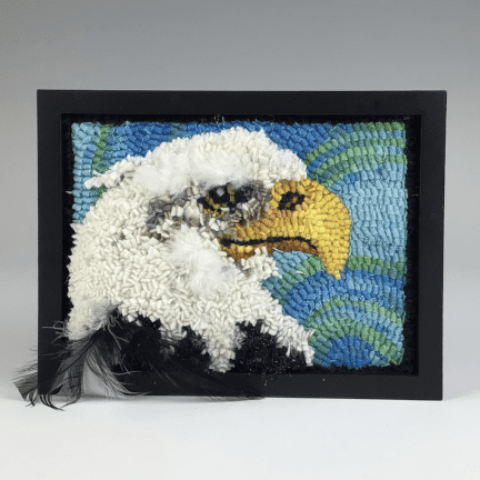 Framed "Eagle Spirit" Rug Hooking