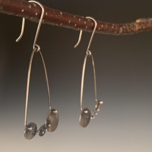 Alternative view of Oxidized "Treble" Earrings