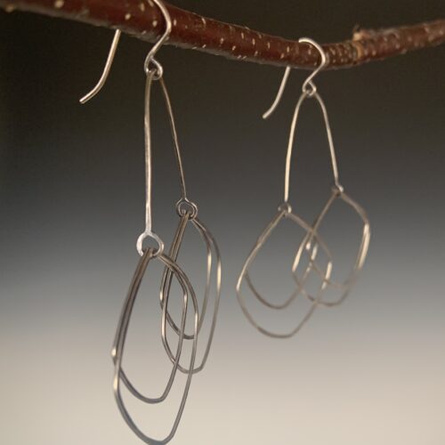 Alternative view of Oxidized "Kite" Earrings