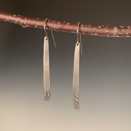 Oxidized "Suture" Earrings