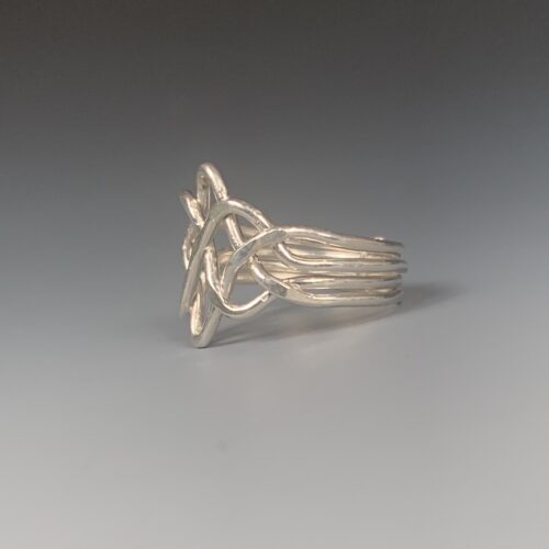 Alternative view of Silver Puzzle Ring