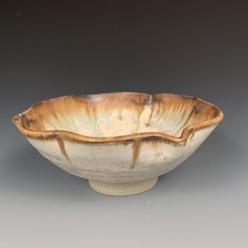 Alternative view of Small Blond and Silver Fluted Bowl