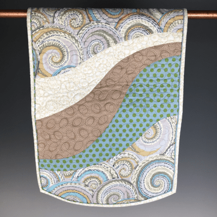 Blue and Beige Table Runner