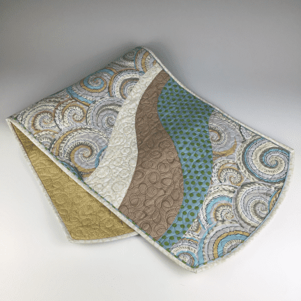 Alternative view of Blue and Beige Table Runner