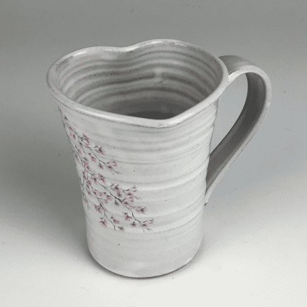 Cherry Blossom Heart Mug