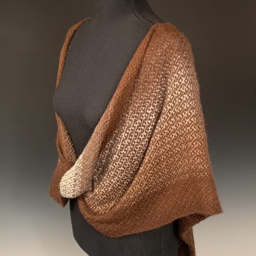 Alternative view of Alpaca Infinity Shawl - Chocolate and Cream