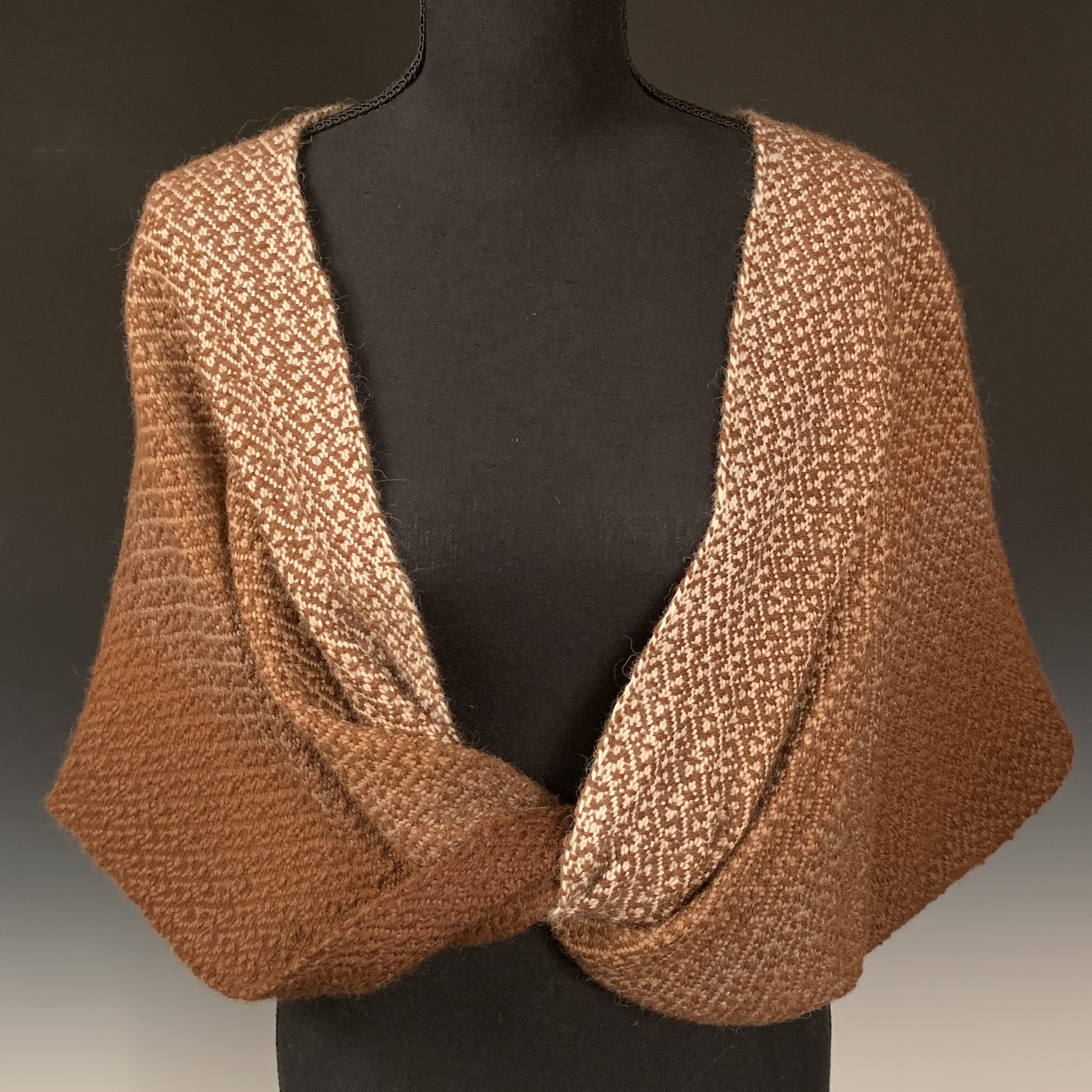 Alpaca Infinity Shawl - Coffee and Cream