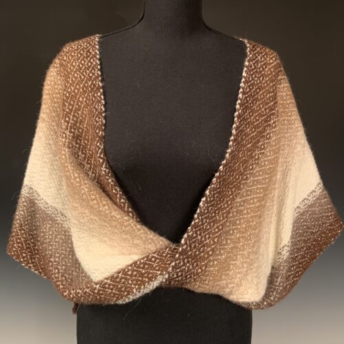 Alpaca Infinity Shawl - Cappuccino and Cream