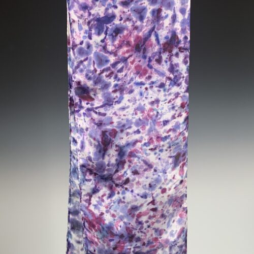 Alternative view of Ice-Dyed Silk Scarf - Plum Tones