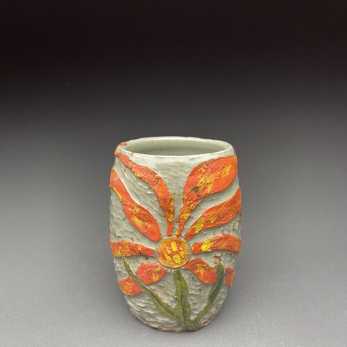 Carved Flower Mug