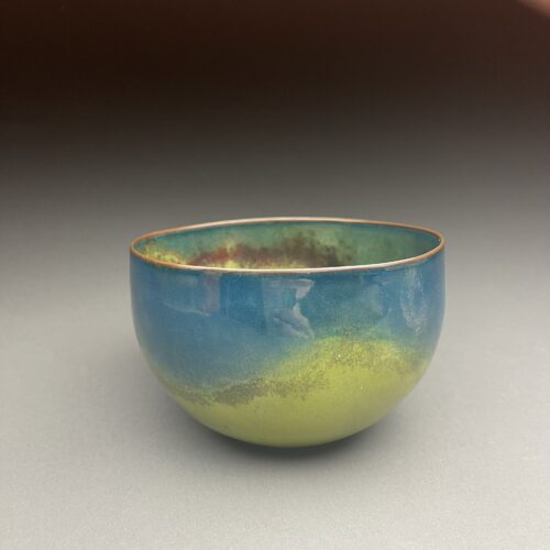 Alternative view of Enameled Copper Bowl