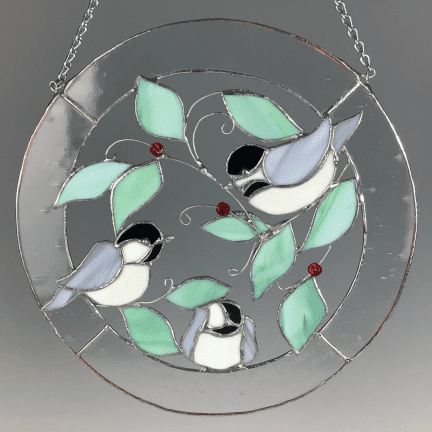 Chickadee Stained Glass