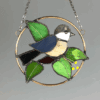 Stained Glass Chickadee Hoop