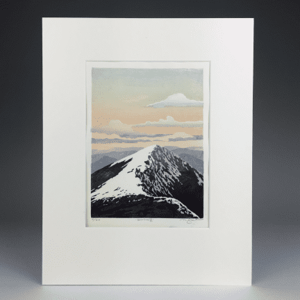 “Bondcliff" Matted Woodblock Print