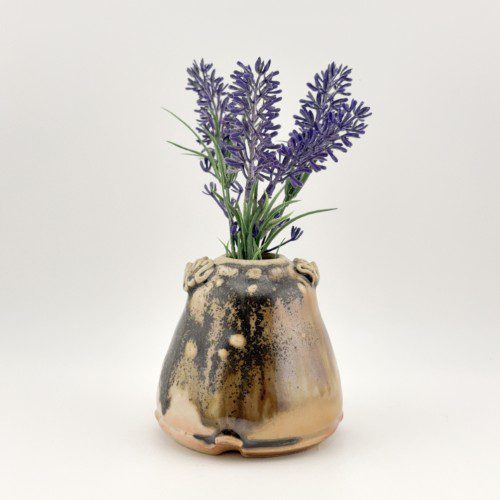 Wood Fired Ruffle Detail Bud Vase 3
