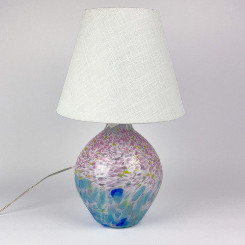 Handblown Glass Lamp in Pastels
